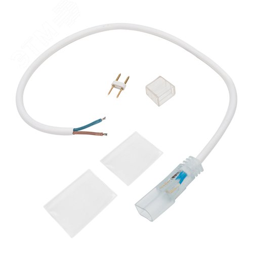 Изображение товара Коннектор с проводом для двухстороннего неона 8х16мм (шт)