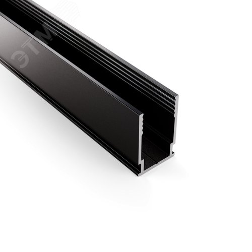 Изображение товара Профиль алюминиевый анодированный для гибкого неона 8х16 мм 2м черный (шт)