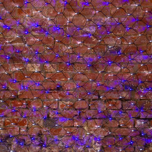 Изображение товара Гирлянда Сеть 2х1,5 м, черный ПВХ, 288 LED белые/синие (шт)