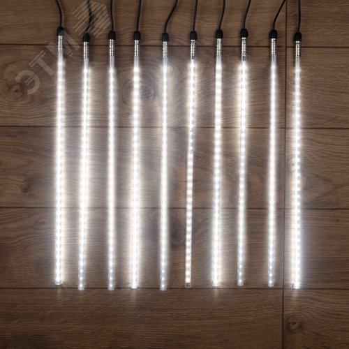 Изображение товара Гирлянда тающие Сосульки 24 В, комплект 10 шт. х 50 см, шаг 100 см, 600 LED, белый, соединяются (шт)