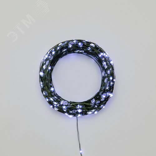 Изображение товара Гирлянда светодиодная Роса с контроллером 50 м 500LED белый IP20 230 В зеленый провод (шт)