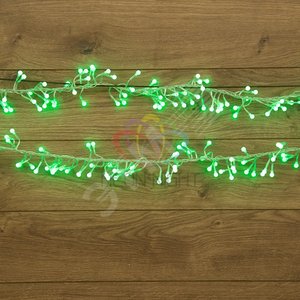 Гирлянда Мишура LED 3 м прозрачный ПВХ, 288 диодов, зеленый