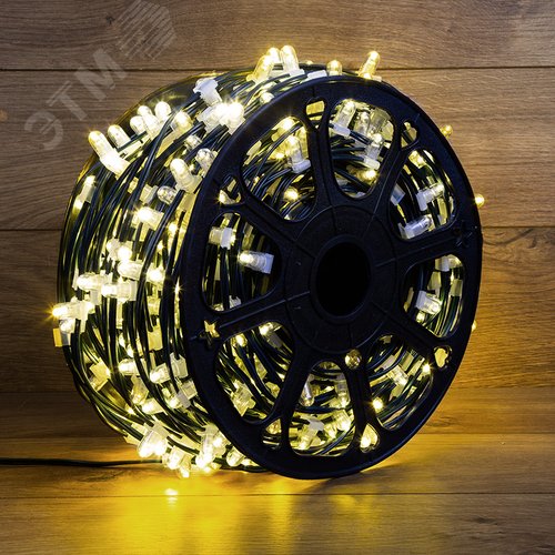 Изображение товара Гирлянда LED Clip Light 12V шаг 150 мм, диодов тёплый белый, Flashing белый (м)