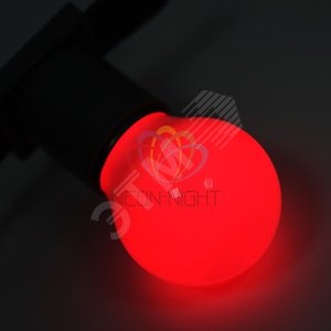 Лампа Шар e27 5 LED 45 мм - красная