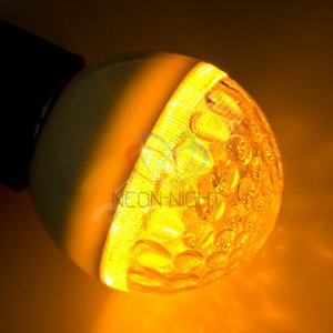 Лампа Шар e27 9 LED 50 мм желтая