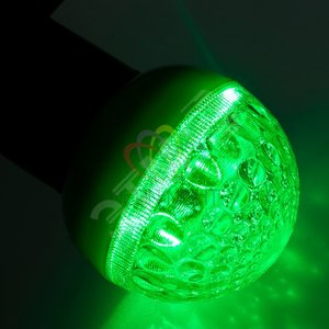 Лампа Шар e27 9 LED 50 мм зеленая