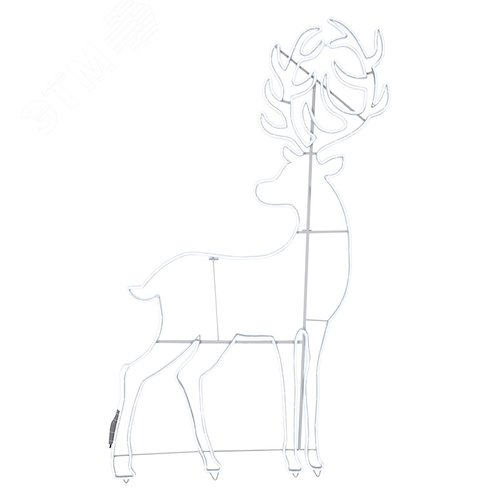 Изображение товара Фигура световая сказочный Олень из гибкого неона, 180х110 см, 2400 LED, свечение белый (шт)