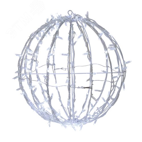 Изображение товара Шар светодиодный 230 V, диаметр 30 см, 120 светодиодов, эффект мерцания, белый (шт)