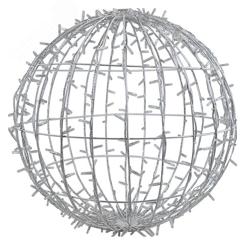 Изображение товара Шар светодиодный 50 см, 200 светодиодов, тёплый белый свечение с эффектом мерцания (шт)