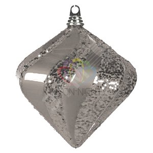 Фигура ёлочная Алмаз, 25 см, серебряный