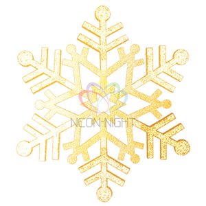 Фигура ёлочная Снежинка резная, 81 см, золотой