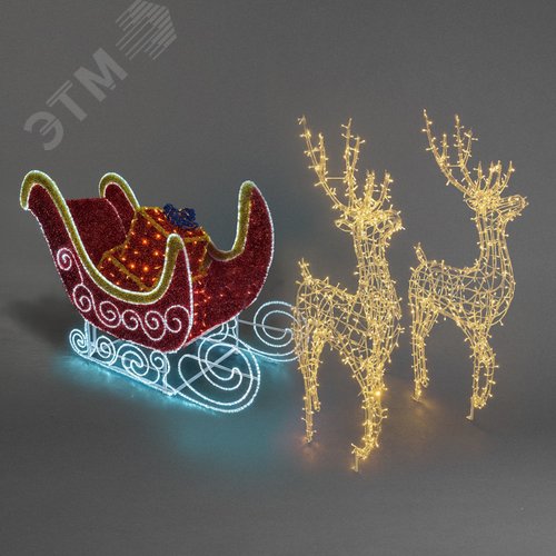 Изображение товара Фигура Олени с санями (шт)