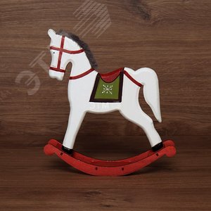 Фигурка деревянная игрушечный Пони белый 25х5,5х26,5 см