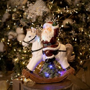 Фигурка керамическая Дед Мороз на коне 35х15х39,8 см