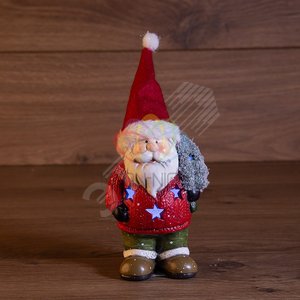 Фигурка керамическая Дед Мороз с ёлкой 9x6x14 см