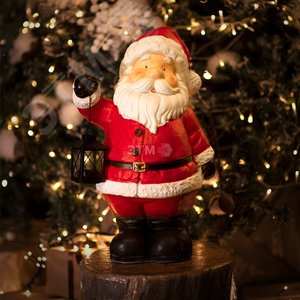 Фигурка керамическая Дед Мороз с фонарем 29х21х46,5 см