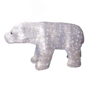 Фигура акриловая светодиодная Полярный Медведь 112х58 см, 400 светодиодов, понижающий трансформатор в комплекте
