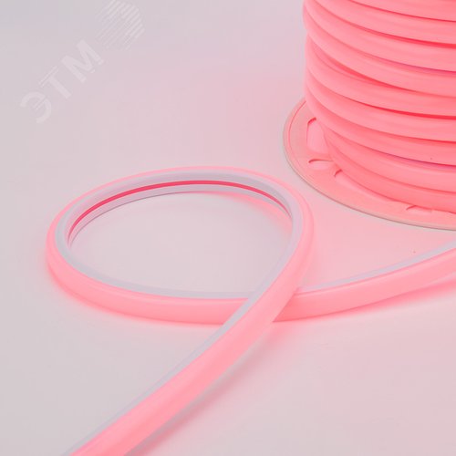 Изображение товара Неон гибкий профессиональный LED SMD, форма – D, 16х16 мм, красный, 120 LED/м, бухта 50 м (м)