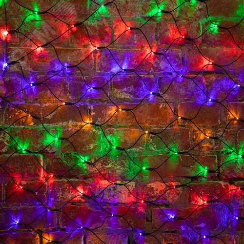 Изображение товара Гирлянда Сеть 1х1,5 м, черный ПВХ, 160 LED мультиколор (шт)