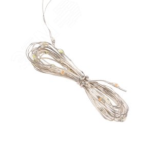 Изображение товара Гирлянда светодиодная Дождь из росы 3х2 м, теплый белый, USB, пульт управления, с крючками для крепления (шт)