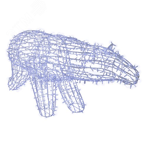 Изображение товара Фигура объемная полярный Медведь 210х110 см, 1500 LED, IP65, свечение белый (шт)