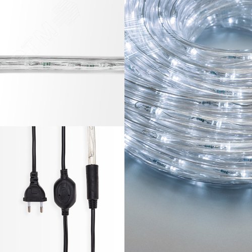 Изображение товара Дюралайт LED, фиксинг 2W, 24 LED/м, белый, 25 м (шт)