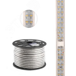 Лента LED уличная 220В, 6.5x15мм, IP67, SMD 3014, 240 LED/м, белый, 100м