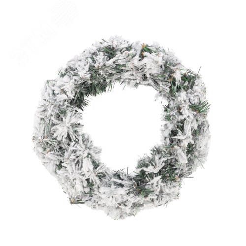 Изображение товара Венок заснеженный еловый 30 см ПВХ (шт)