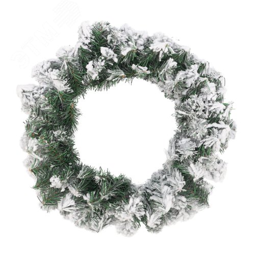 Изображение товара Венок заснеженный еловый 45 см ПВХ (шт)