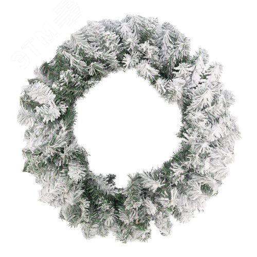 Изображение товара Венок заснеженный еловый 60 см ПВХ (шт)