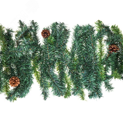 Изображение товара Шлейф еловый 2,7 м с шишками, объем 36 см (шт)