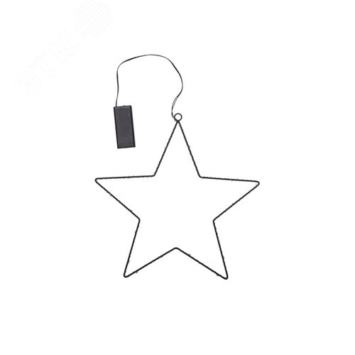 Изображение товара Фигура Звезда подвесная на металлическом каркасе 30 см 20 LED теплый белый питание 2хАА не в комплекте (шт)
