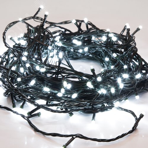 Изображение товара Гирлянда Твинкл Лайт 4 м, темно-зеленый ПВХ, 25 LED, белый (шт)