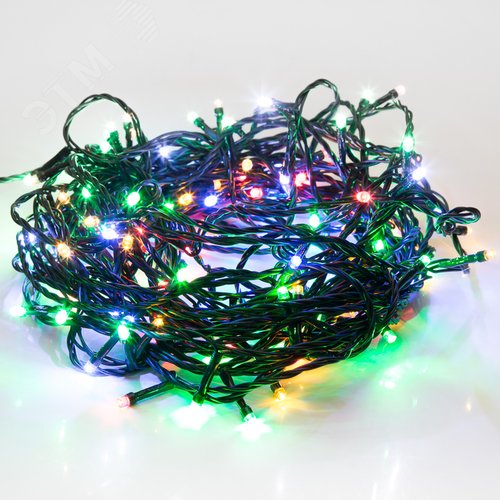 Изображение товара Гирлянда Твинкл Лайт 4 м, темно-зеленый ПВХ, 25 LED, мультиколор (шт)