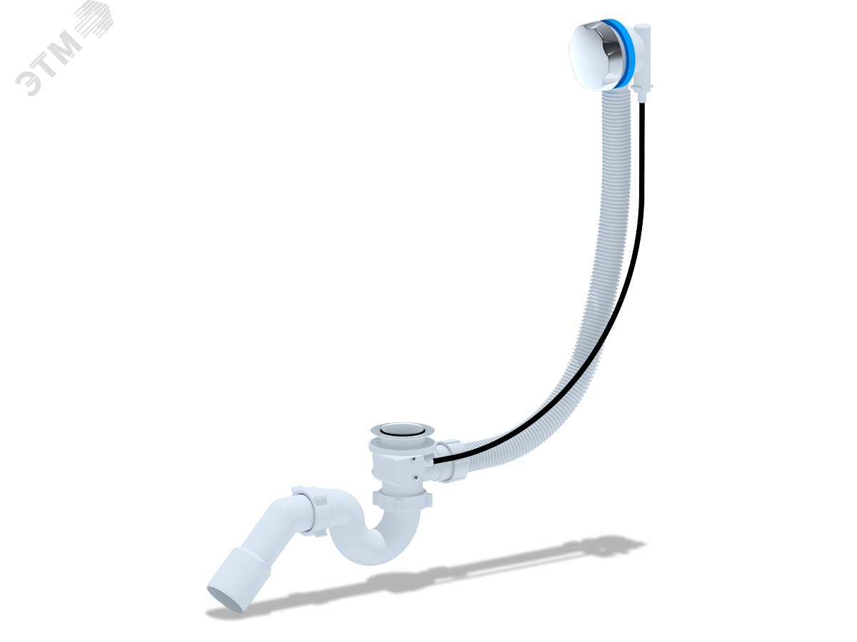 Изображение товара Сифон для ванны АНИ полуавтомат прямоточный 520 мм (шт)