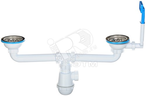 Изображение товара Сифон для мойки АНИ Грот 3 1/2''X40 двойной с переливом