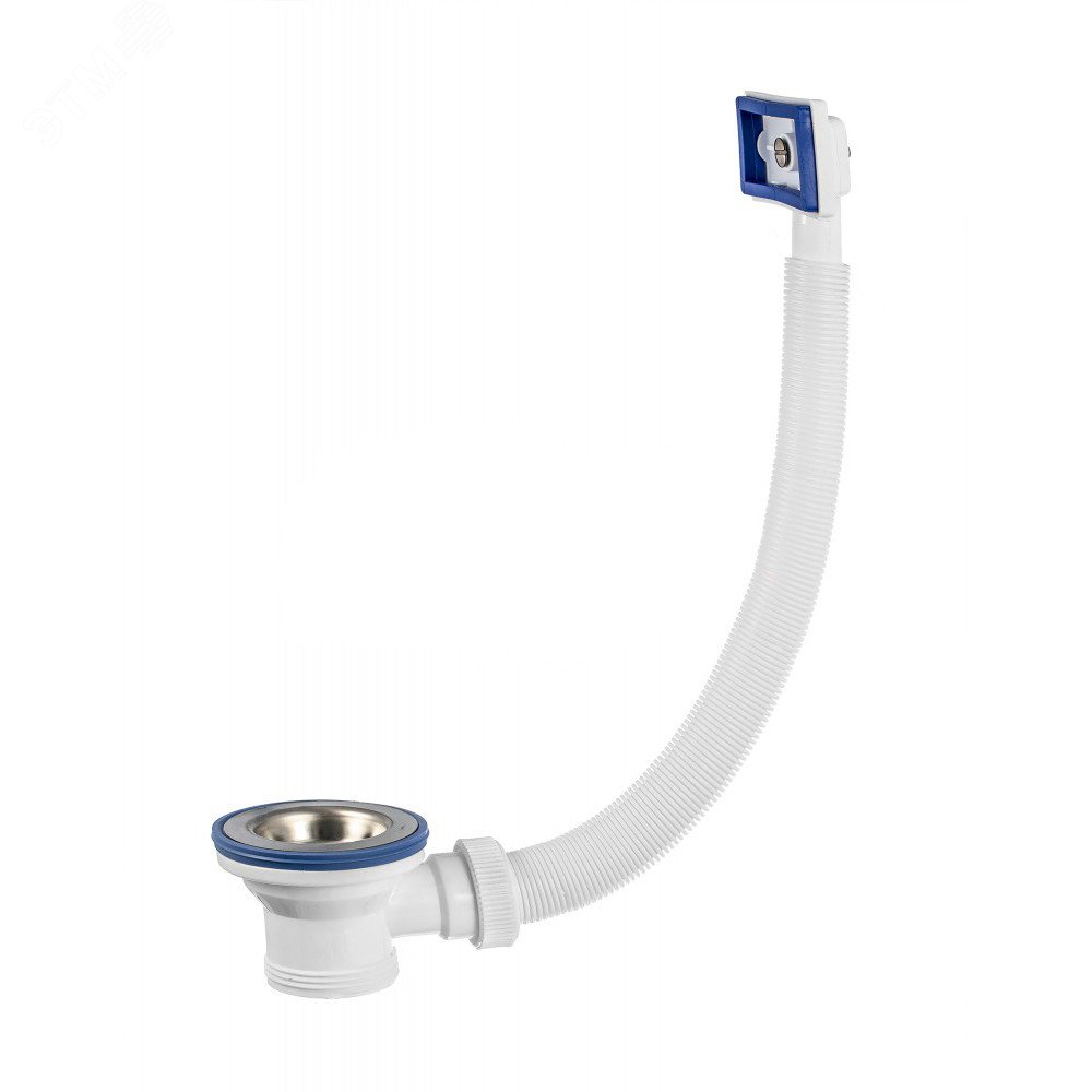 Изображение товара Перелив для умывальника 1 1/2 с круглым корпусом и гибким переливом