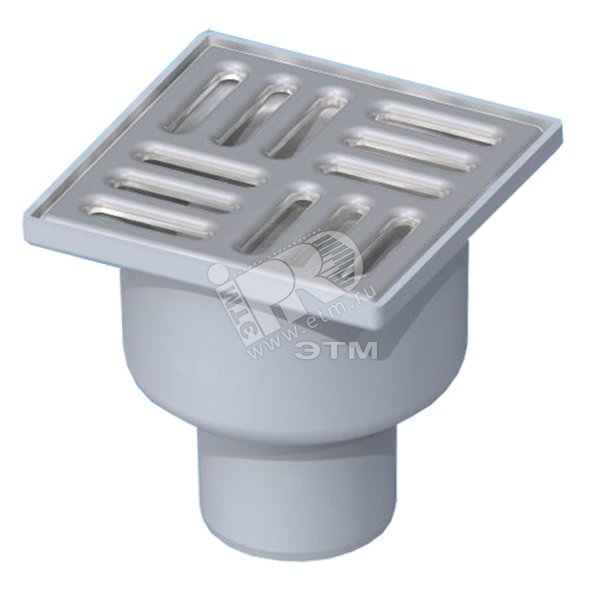 Трап вертикальный выпуск 50 нержавеющая решетка 10х10см АНИ пласт ...