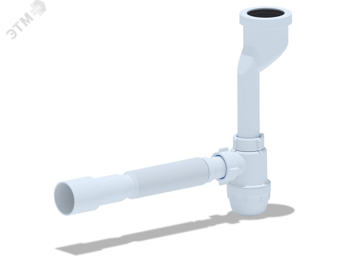 Изображение товара Сифон для писсуара АНИ с гибкой трубой 32х40/50 высокого качества