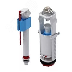 Изображение товара набор для бачка унитаза с нижней подводкой 1/2' с латунным щтуцером двойная кнопка, хром (шт)