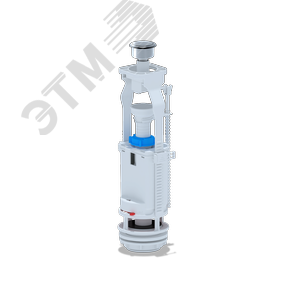 Изображение товара Арматура спускная для бачка унитаза ручка шток с хромированной кнопкой (шт)