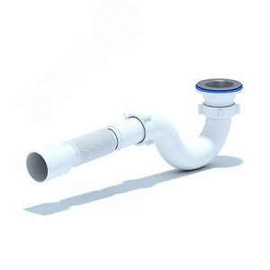 Изображение товара Сифон для душевого поддона 1 1/2'x90, h=65 с переходной трубой 45' 40/50 хром (шт)