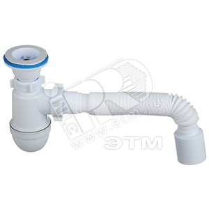 Изображение товара Сифон для мойки АНИ Варяг 1 1/2'x40 универсальный с гибкой трубой 40х50 (шт)