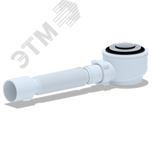 Изображение товара Сифон для душевого поддона АНИ 1 1/2'x50/60 клик-клак с гибкой трубой 375х40х50 хром (шт)