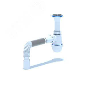 Изображение товара Сифон для умывальника АНИ 1 1/4'X40 с гибкой трубой 40х40 литой выпуск (шт)