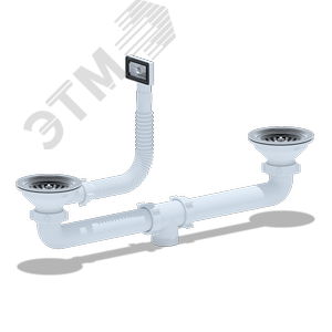 Изображение товара Набор для двойного универсального сифона с выпуском 3 1/2' (шт)