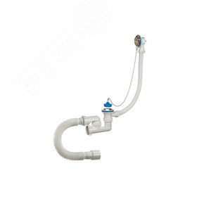 Изображение товара Сифон Ани для ванны клик-клак, грибок, с выпуском и переливом с трубой 40/50 регулируемый (шт)