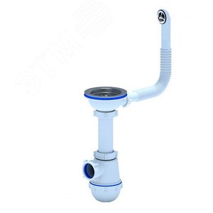 Изображение товара Сифон для мойки АНИ Грот 3 1/2'X40 с круглым гибким переливом (шт)