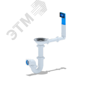 Изображение товара Сифон для мойки АНИ Грот 3 1/2'X40 прямоточный c переливом (шт)