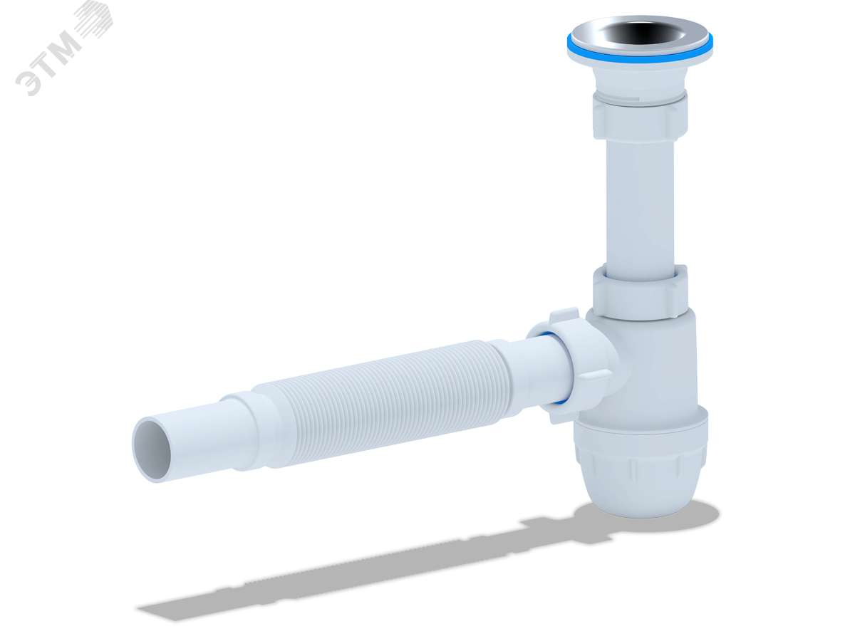 Изображение товара Сифон для раковины 1 1/4x32 Юнг гибкая труба 32х32 надежный сантехнопродукт